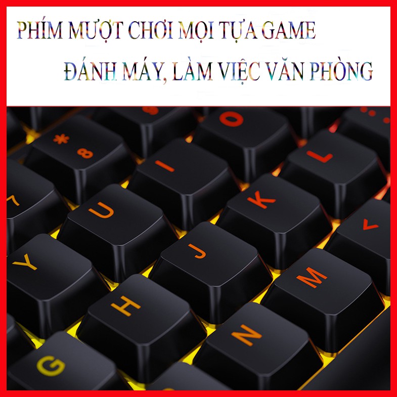 Bàn phím Gaming SRR siêu chất, led 7 màu cực đẹp, phím nhạy có thể chơi mọi tựa game, làm việc văn phòng. BH 6 tháng | BigBuy360 - bigbuy360.vn