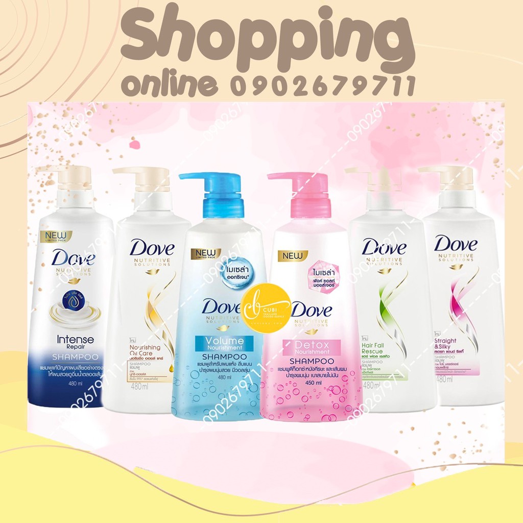 Dầu gội-dầu xả Dove 480ml