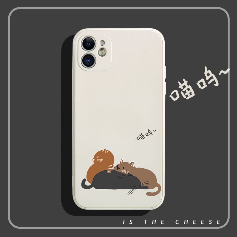 Ốp lưng iphone Ốp điện thoại in 3 con mèo cho iphone 6/6+/6s/6s+/7/7+/8/8+/x/xr/xs/11/12/pro/max/plus/promax/12promax/12mini Dinuo case