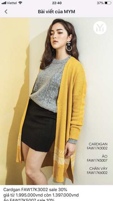 Áo cardigan new tag pass