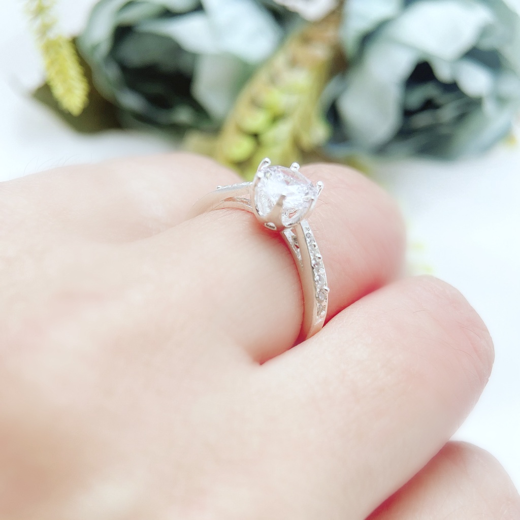 Nhẫn bạc nữ ATJ9037 nhẫn nữ 1 hàng đá ANTA Jewelry