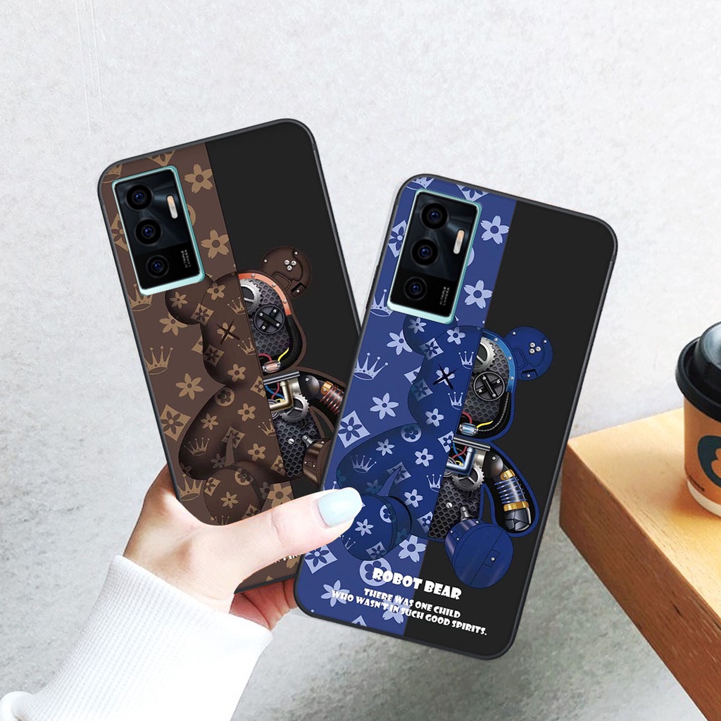 Ốp lưng Vivo V23E in hình Be@rbrick nhãn hiệu, diorr thời trang, sang trọng, cao cấp