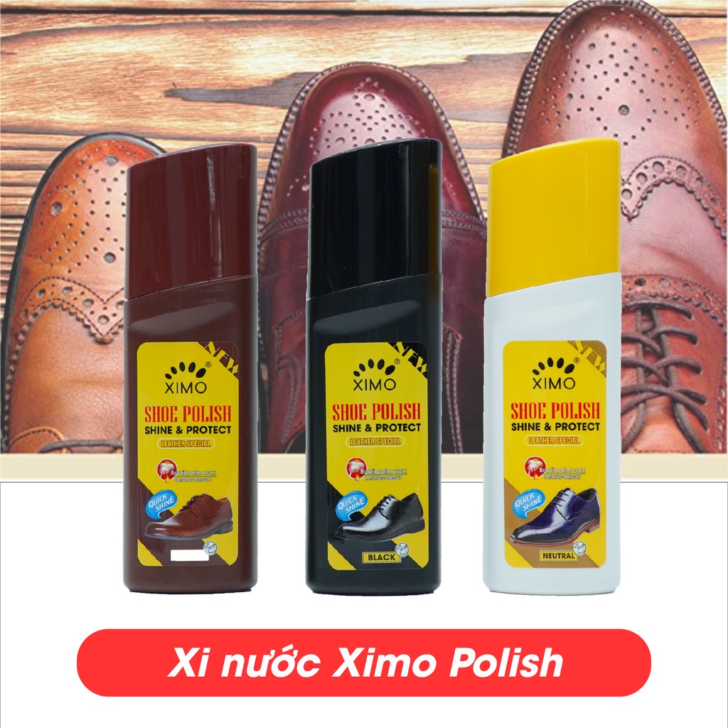 Xi đánh giày làm bóng giày da Ximo, Kiwi, Aromax Singapore, Thái Lan, Hàn Quốc phục hồi màu