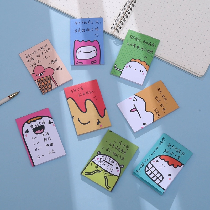 Set 50 tờ note hoạt hình dễ thương