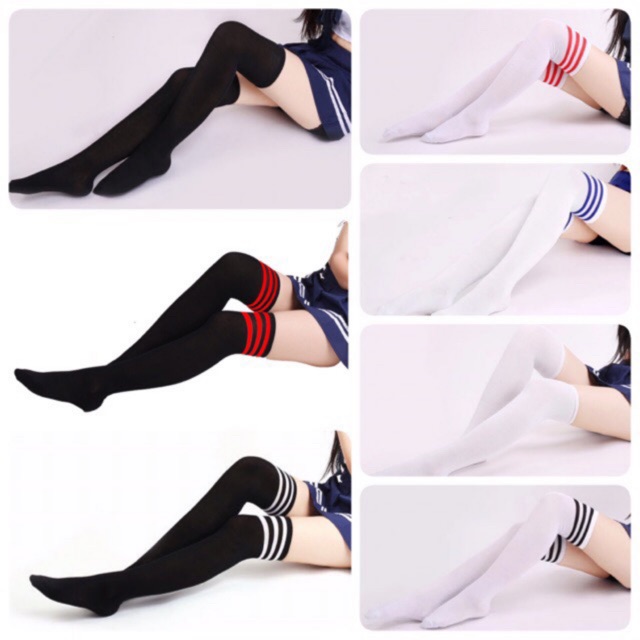 Tất đen, trắng giả bốt, tất đen cosplay học sinh nhật bản, hàn quốc sexy babe( 7 loại màu)