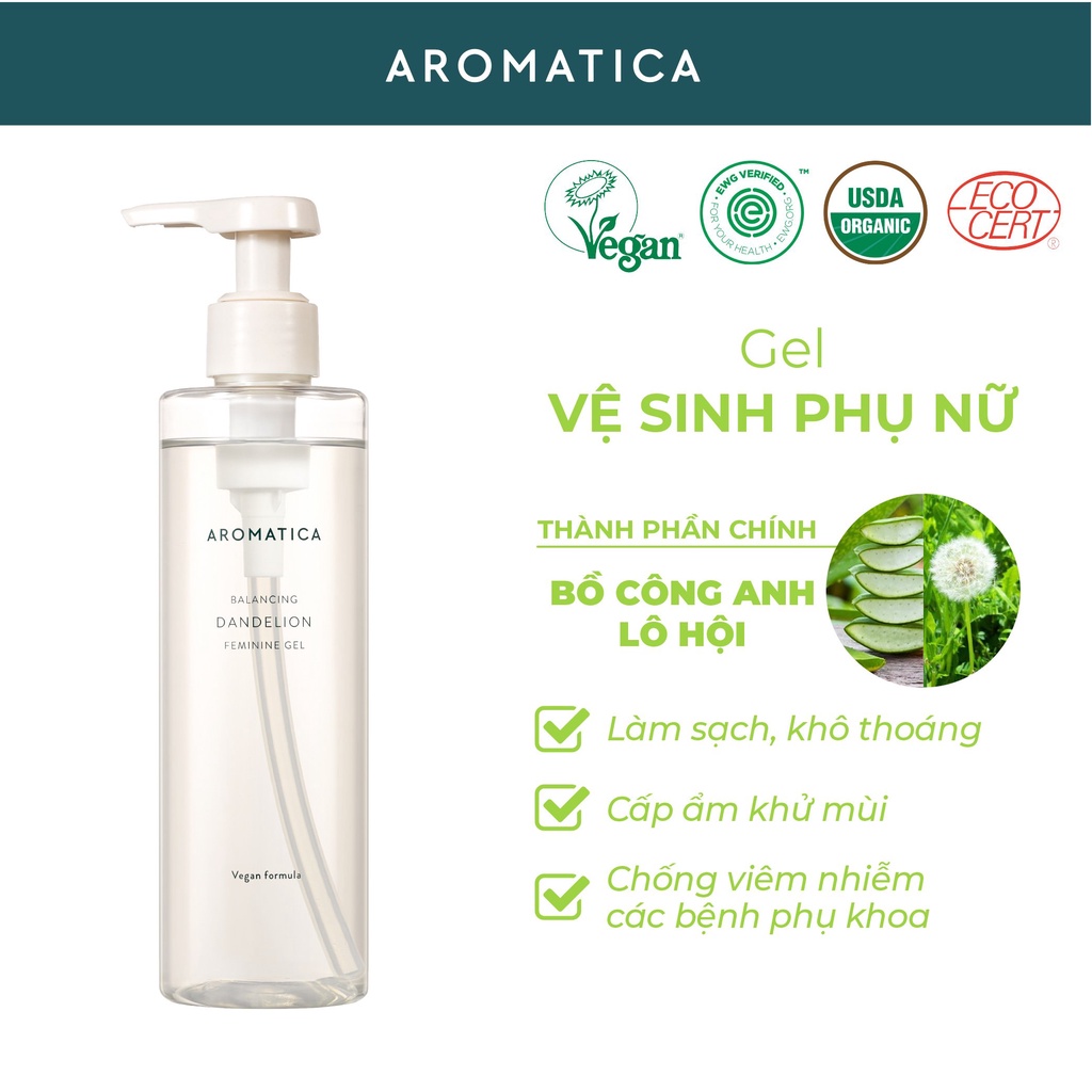 Dung Dịch Vệ Sinh Phụ Nữ Giảm Khô, Viêm Ngứa Không Hương Liệu Số #1 Hàn Quốc Aromatica