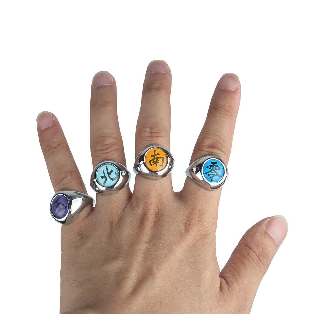 1 Nhẫn Đeo Tay Họa Tiết Naruto Akatsuki Sasuke Nagato Uchiha Itachi Naruto