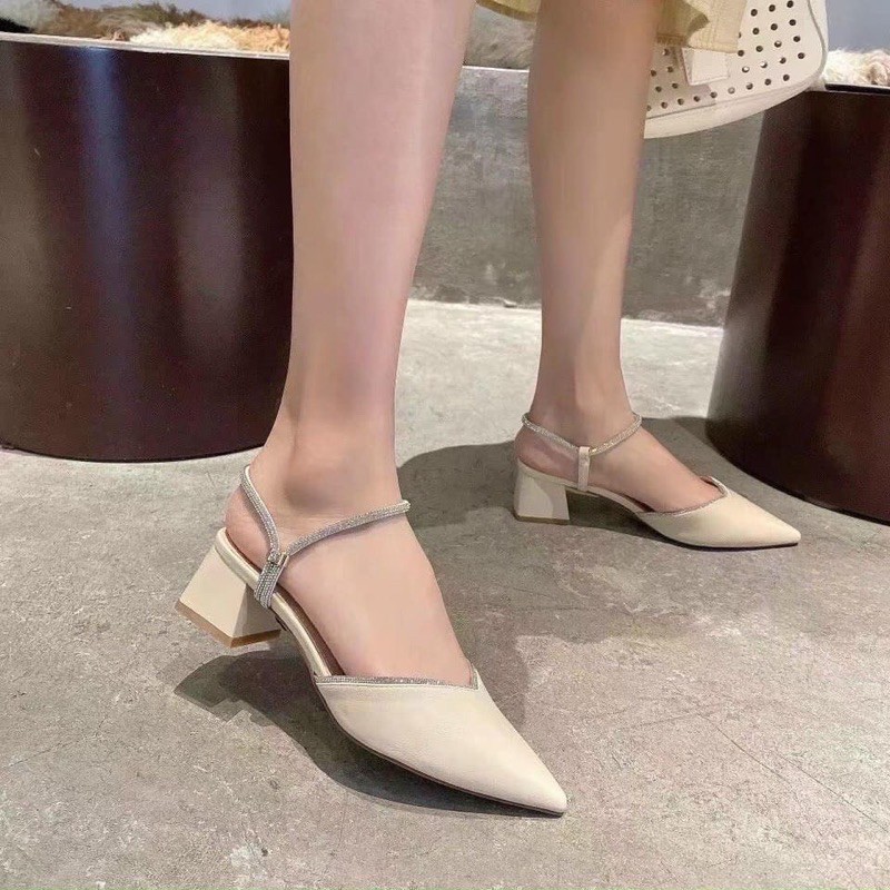 Slingback da mềm quai đá-Bunny Shoes(K039)