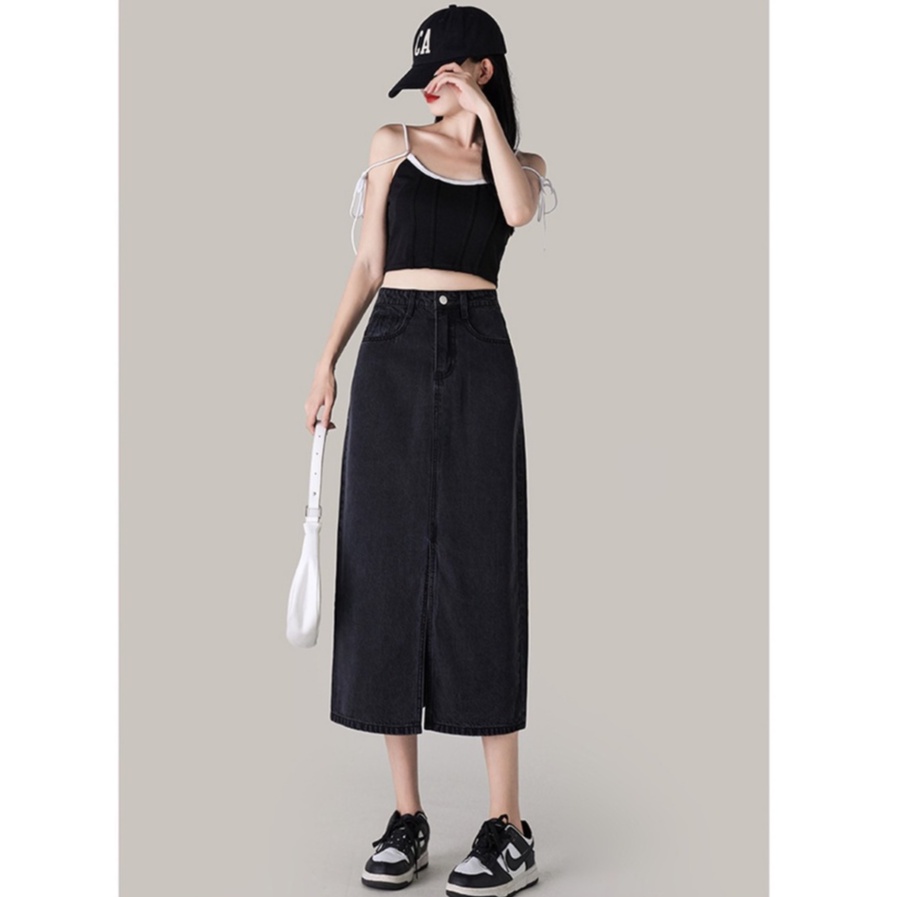 chân váy dài xẻ giữa nữ tính c15