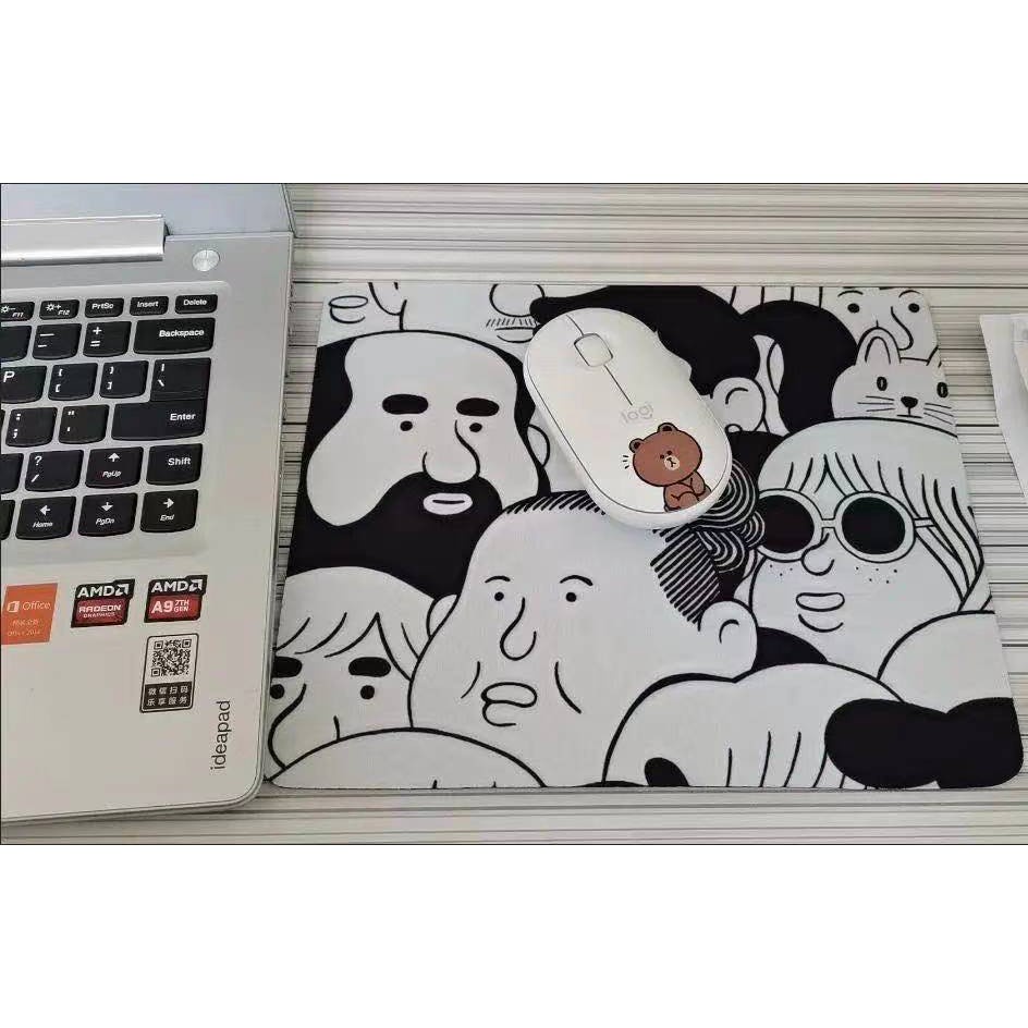 Tấm Lót Chuột Máy Tính Có Đệm Cao Su Họa Tiết Hoạt Hình Dễ Thương
