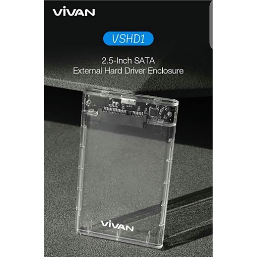 Hộp Đựng Ổ Cứng Ngoài Vivan 2.5 "Sata Trong Suốt | BigBuy360 - bigbuy360.vn