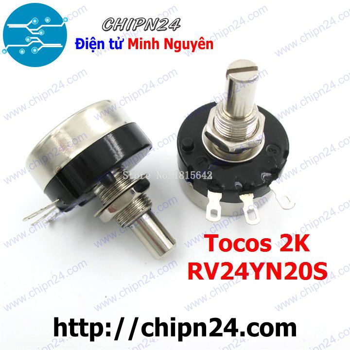 [1 CHIẾC] Biến trở Tocos RV24 2K (Chưa kèm nắp chụp) (RV24YN20S B202 202)