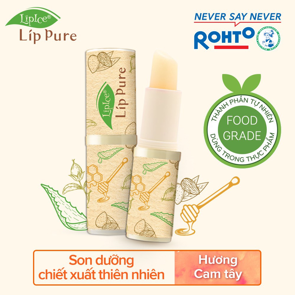 Son Dưỡng Không Màu LipIce Lip Pure 4g Hàng Chính Hãng Mềm Môi Dưỡng Ẩm Mịn Màng - HT108