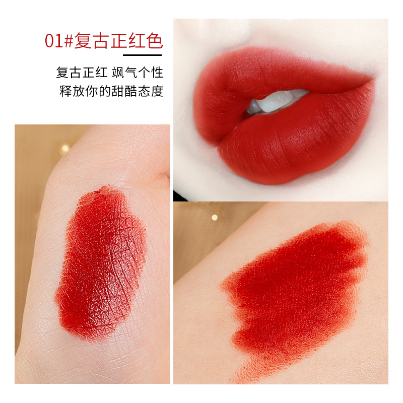 (Hàng Mới Về) Son Môi Dưỡng Ẩm Mềm Mại Dễ Lên Màu Phong Cách Retro | BigBuy360 - bigbuy360.vn