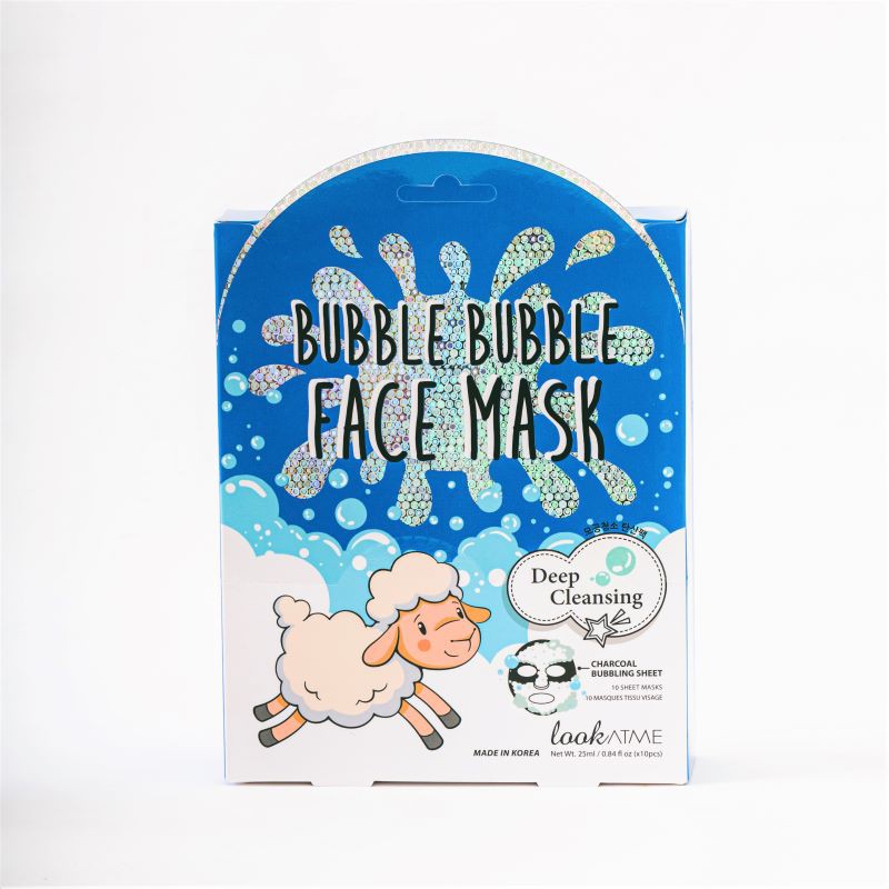 HỘP 10 MIẾNG MẶT NẠ SỦI BỌT THẢI ĐỘC HÀN QUỐC LOOKATME BUBBLE BUBBLE FACE MASK 25ML/MIẾNG