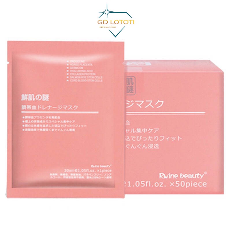 Mặt nạ nhau thai cừu cuống rốn tế bào gốc Nhật Bản  dưỡng da, cung cấp độ ẩm, tái tạo collagen