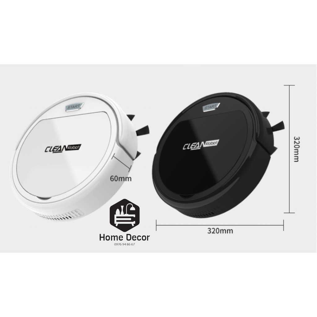 Robot hút bụi chính hãng CLEAN ROBOT thông minh tự động 3 chế độ, Pin trâu, thời gian hoạt động rộng! | BigBuy360 - bigbuy360.vn