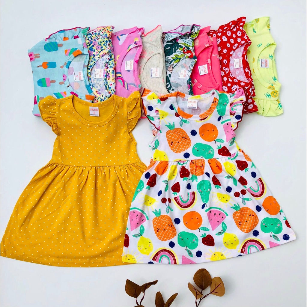 Váy bé gái cotton size nhỡ từ 3 đến 8 tuổi 12 - 22 kg