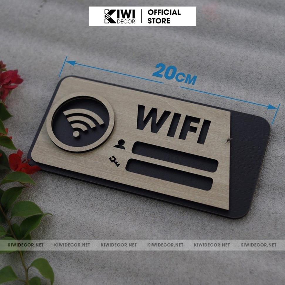 Bảng Tên Wifi Gỗ Decor Vintage, Free Wifi, Bảng Pass Wifi, Ghi Mật Khẩu Wifi, Thông tin wifi