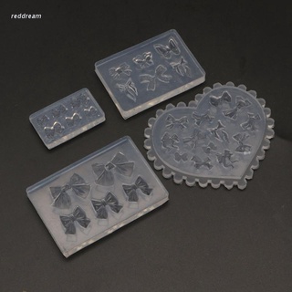 Khuôn silicon tạo hình nơ mini hỗ trợ đổ resin epoxy trang trí móng tay DIY