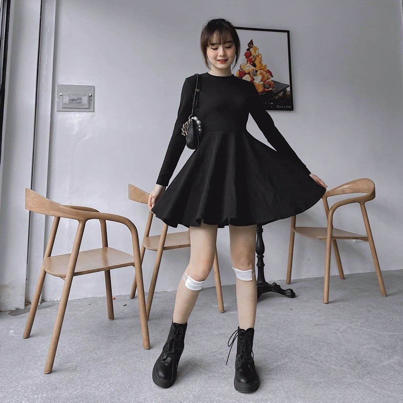 BASIC LONGSLEEVES DRESS - ĐẦM TAY DÀI DÁNG XOÈ