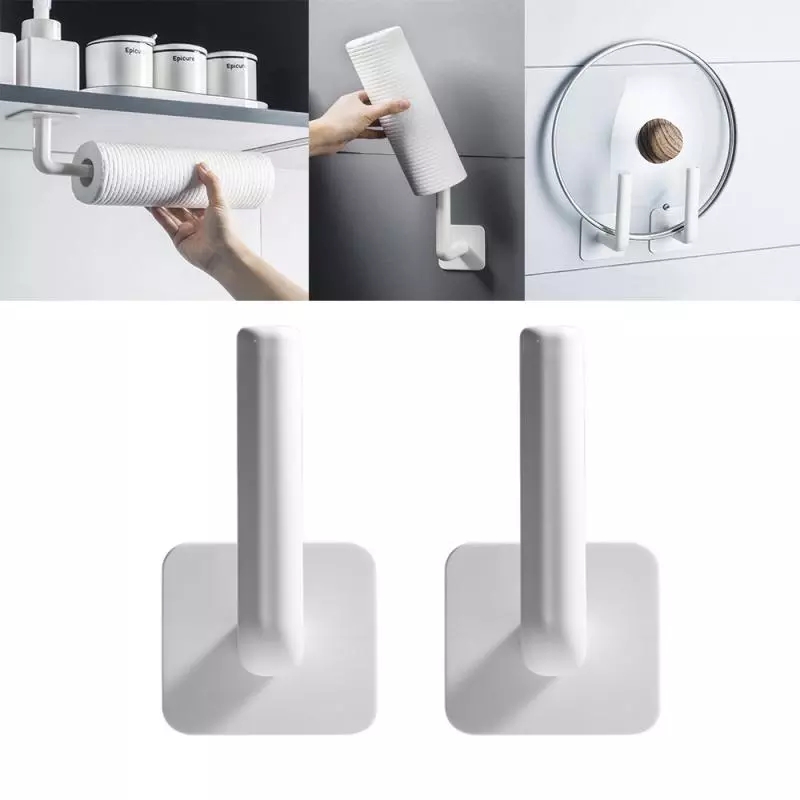 Set 2 Móc Đỡ Vật Dụng Dán Tường Đa Năng Tiện Lợi