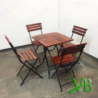 Phí ship chỉ 30k bàn ghế gỗ gấp gọn cafe ngồi gia đình decor quán ăn, quán cafe