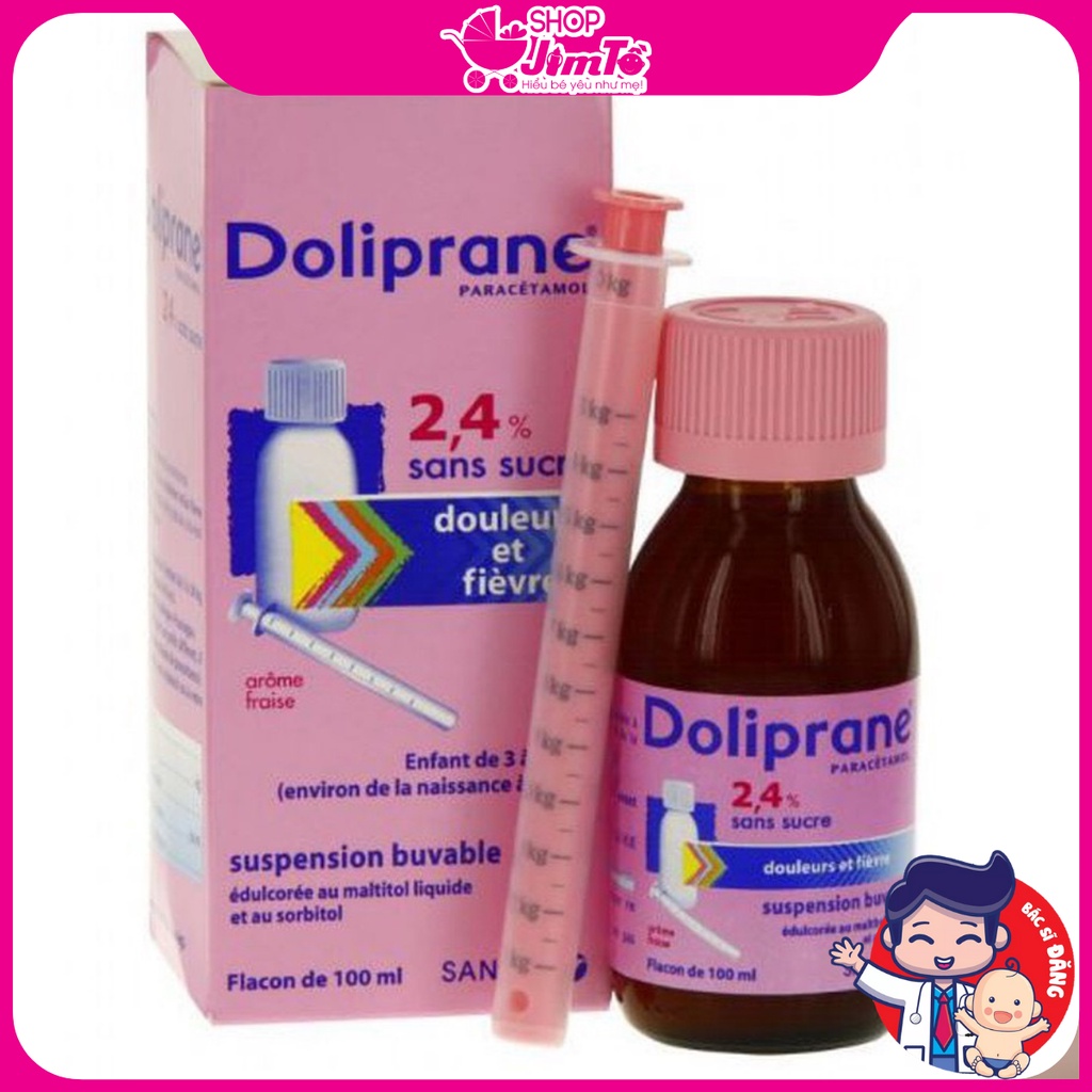 Siro Hạ Sốt Doliprane Giúp Hạ Sốt An Toàn Cho Bé Lọ 100ml