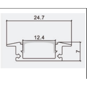 Thanh nhôm định hình Nổi U:17x7mm PN509T Âm Y:25x7mm PN508T Góc V:16x16mm PN601 gắn đèn LED 1 mét (chưa