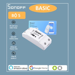 5 Công Tắc Điều Khiển Sonoff Basic Wifi Không Dây