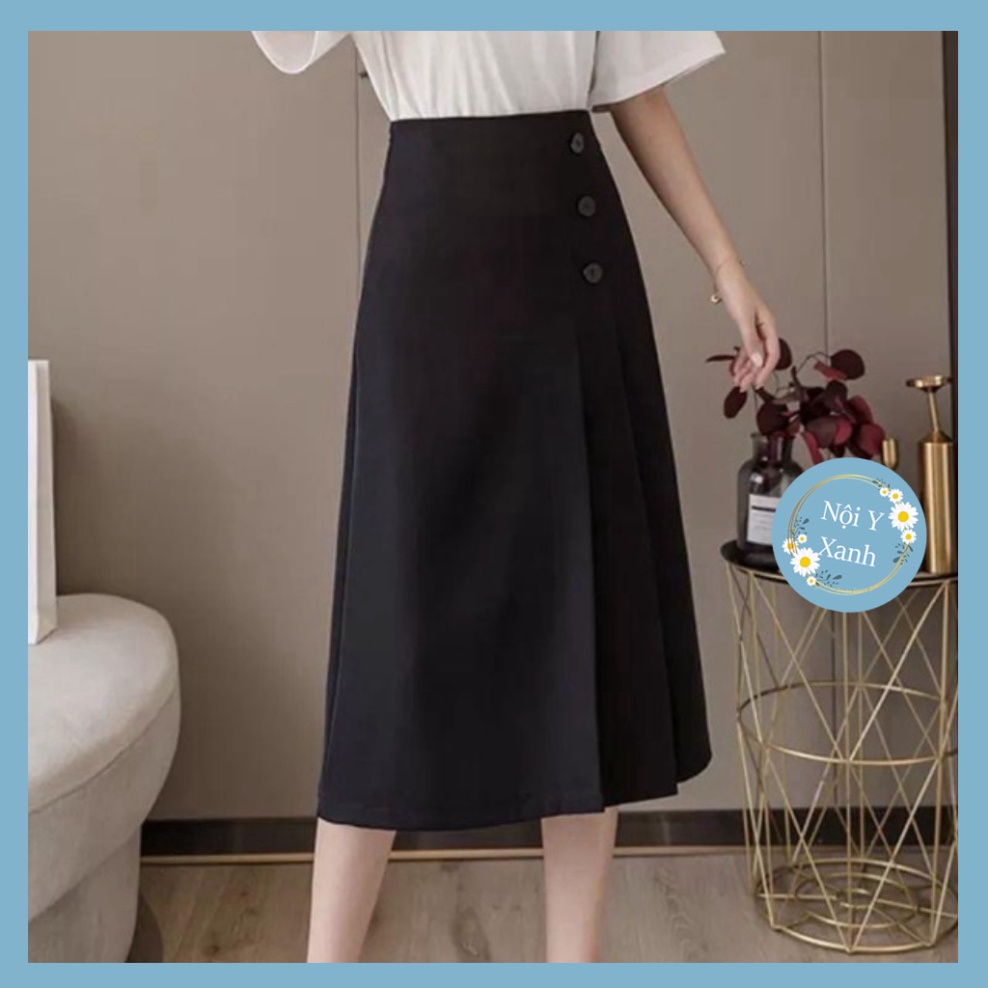 Chân váy công sở xinh dài qua gối_MJK001 chất mát, phom đẹp, nội y xanh