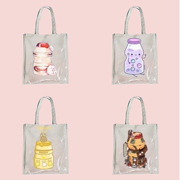 Túi tote yakult PVC trong TTP27 túi tote thần tượng