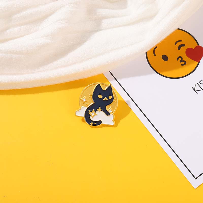 Ghim cài áo hình mèo hoạt hình dễ thương dành cho nữ