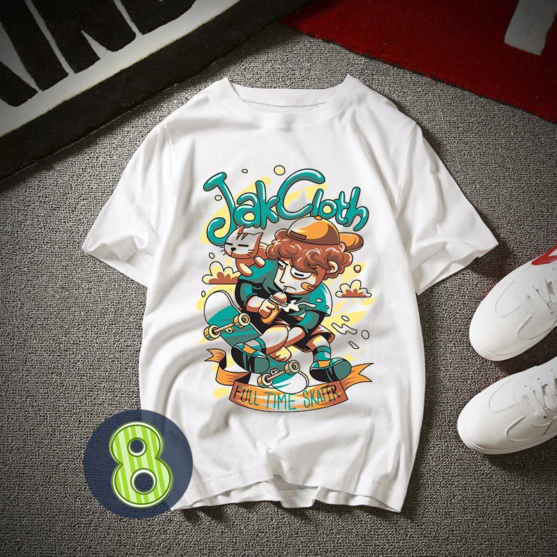 Áo thun unisex Hàn Quốc họa tiết hoạt hình thời trang ATN475