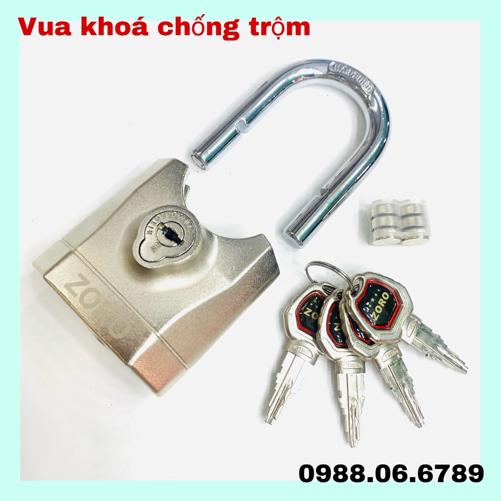 Ổ khóa báo động chống trộm cao cấp ZORO⚡FREE SHIP⚡Công nghệ Mỹ: chống cưa-chống cắt-chống đục-chống cháy-chống nước