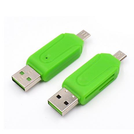 Đầu đọc thẻ nhớ tích hợp đầu USB OTG 2 trong 1 đa năng