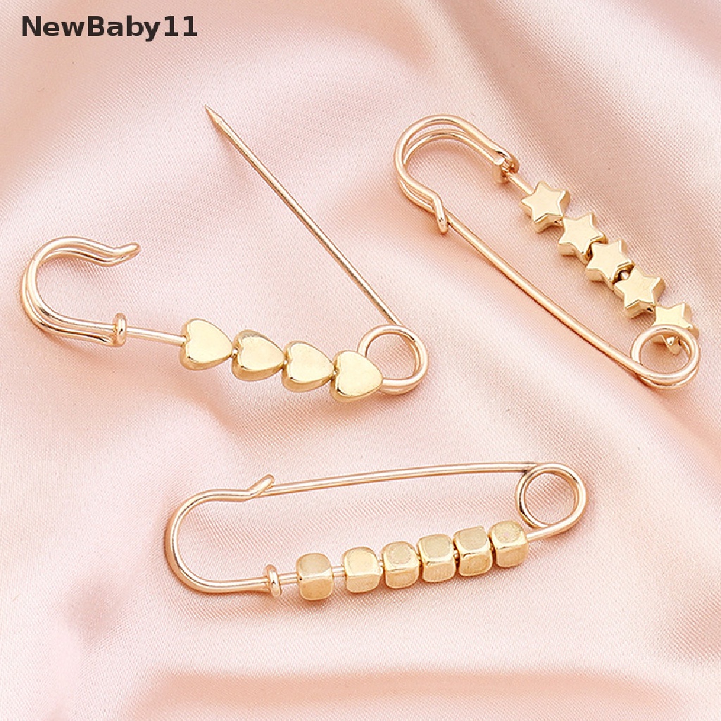 Ghim Cài Thắt Lưng Quần Áo Hình Ngôi Sao / Trái Tim Màu Vàng Điều Chỉnh Được