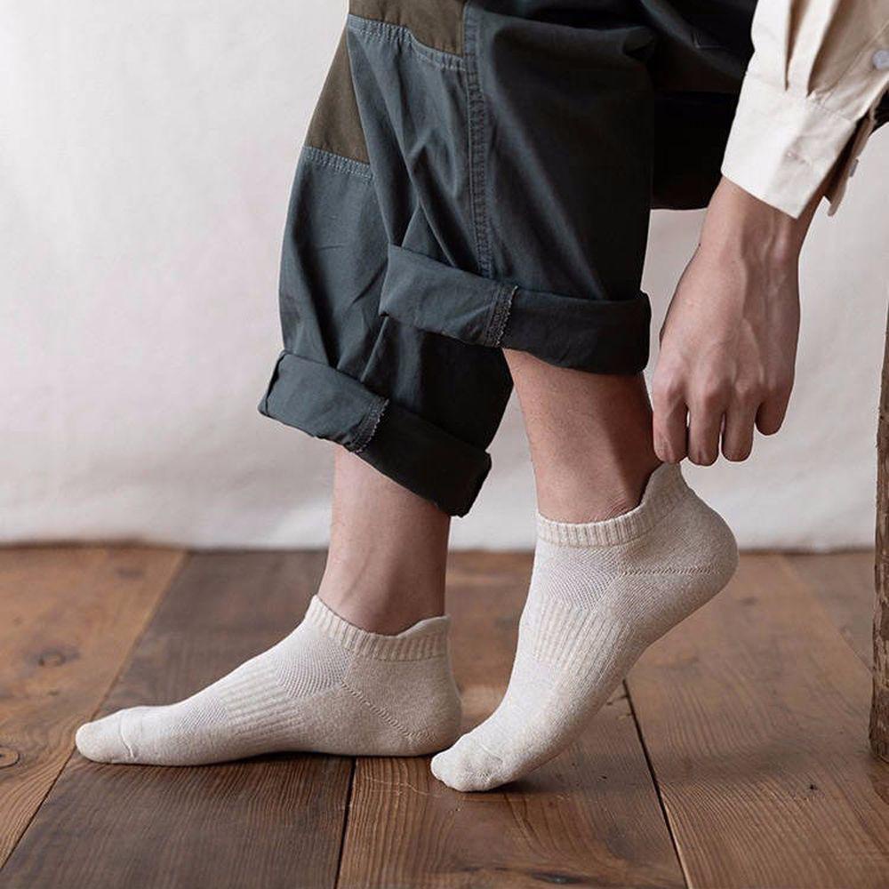 MIQUEL Vớ Cotton Cổ Thấp Phối Lưới Thiết Kế Đơn Giản Thoải Mái Dễ Phối Đồ