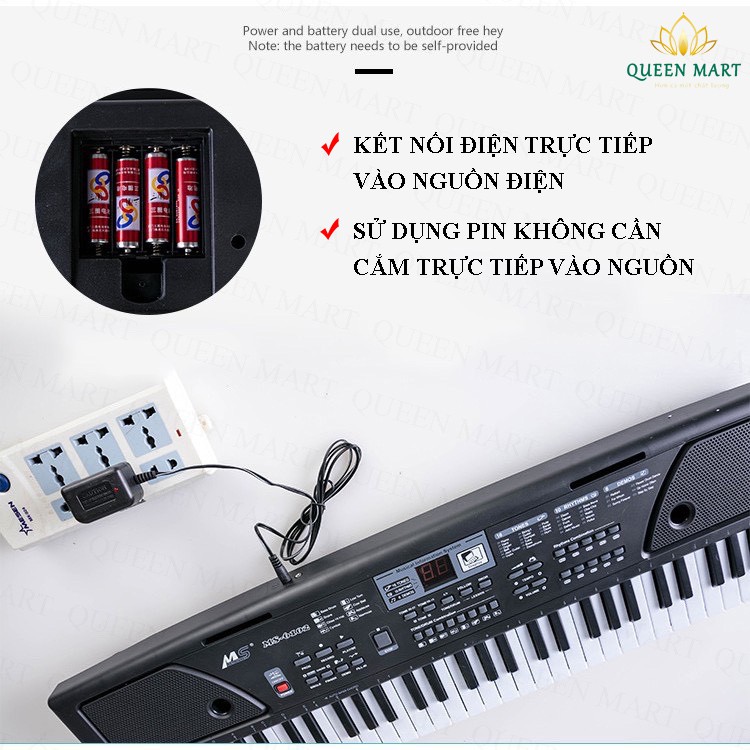 ĐÀN PIANO ĐIỆN TỬ 61 PHÍM CHO NGƯỜI MỚI HỌC – ĐÀN PIANO ĐIỆN TỬ CHO BÉ PHÁT TRIỂN TRÍ NÃO - Q012