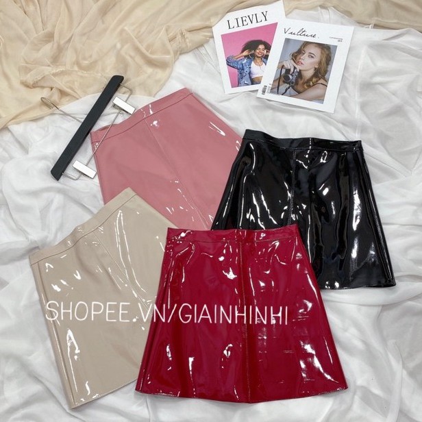Chân váy da bóng không xẻ, cạp cao có lót trong CV1412 - NhiNhiShop | BigBuy360 - bigbuy360.vn