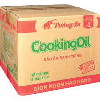 Sỉ thùng_thùng 12 chai dầu thực vật tường an cooking oil chai 1 lít
