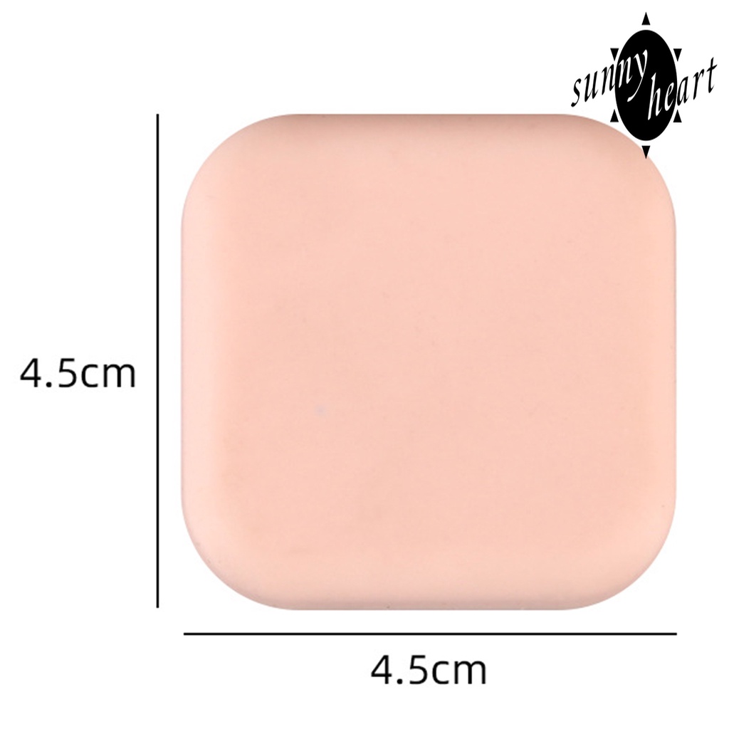 Set 4 Miếng Chặn Cửa Chống Sốc Hình Vuông Bằng Silicon Tự Dính Màu Trơn