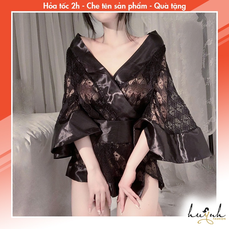 Áo Choàng Ngủ Cosplay Kimono Ren Xuyên Thấu Gợi Cảm - CO09