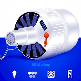 Đèn led tích điện năng lượng mặt trời 100w có 3 chế độ siêu sáng kèm điều khiển từ xa và sạc điện