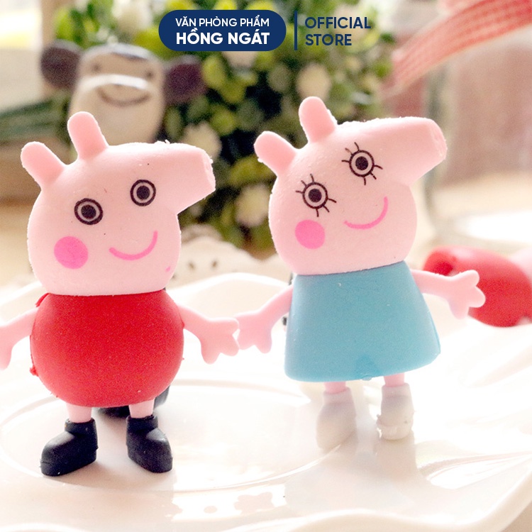 Tẩy bút chì peppa pig, đồ dùng học tập dễ thương gôm tẩy cute giá rẻ làm quà tặng học sinh văn phòng phẩm T26