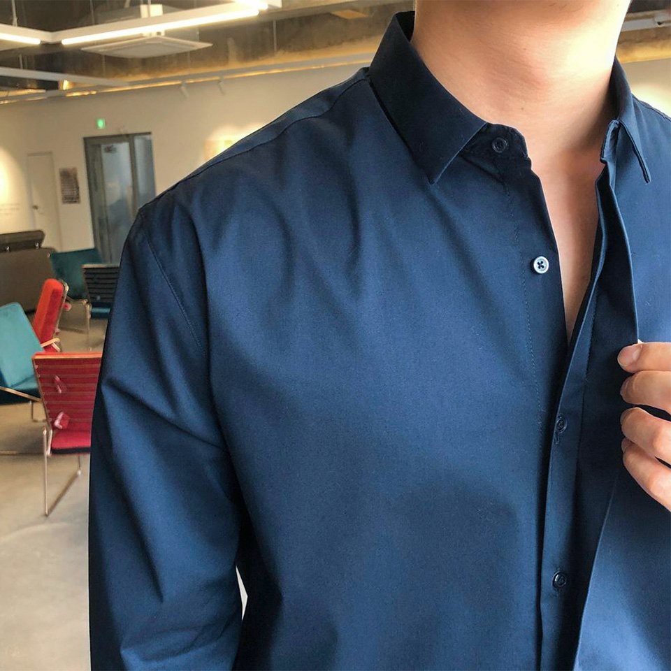 Áo sơ mi nam Double'D chất lụa vải mềm mịn SMT