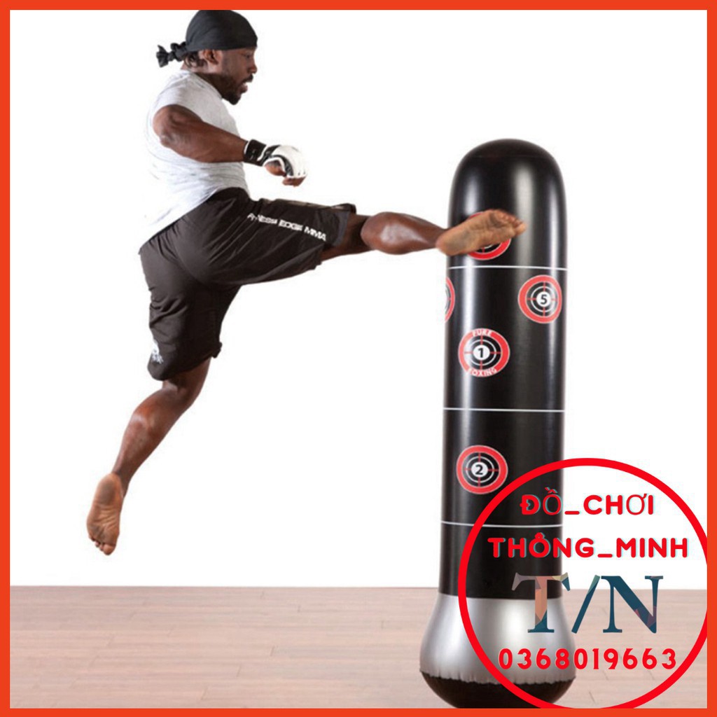 Trụ đấm đá PURE Boxing bơm tương đối - trụ dấm bốc tự cân bằng phản xạ - TẶNG BƠM