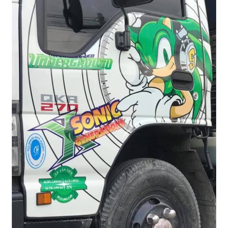 Tem decal dán ô tô xe tải   Kiểng Hình SONIC Cho Mọi Loại Xe - ĐỦ KÍCH THƯỚC - ĐỦ MÀU