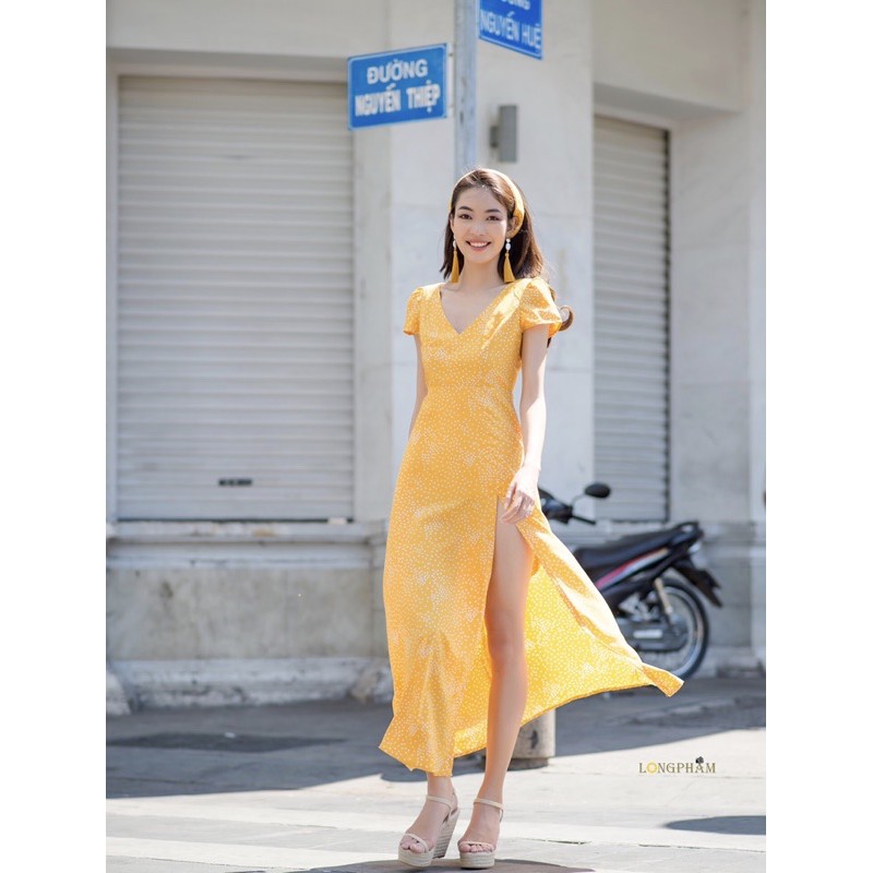 Đầm thiết kế maxi cao cấp xẻ tà 4 màu đi biển, đi du lịch | BigBuy360 - bigbuy360.vn