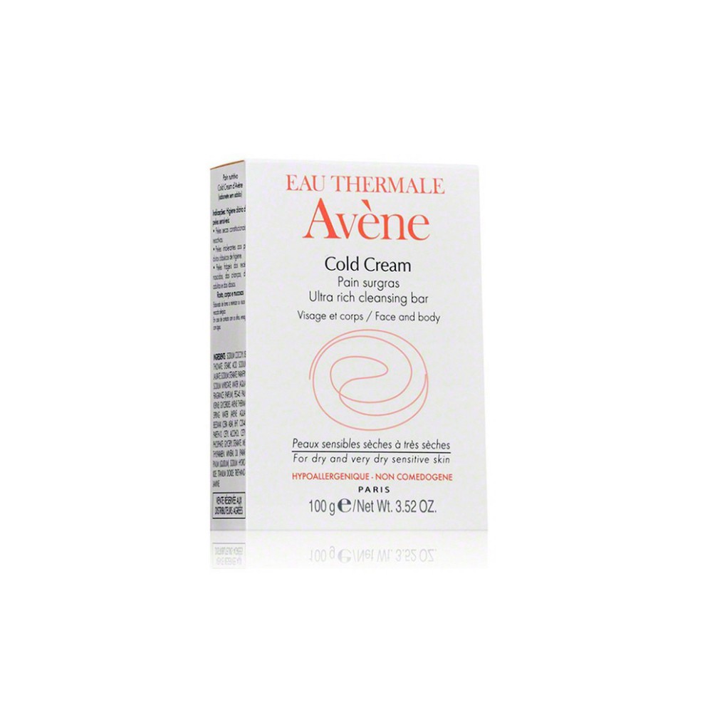 Avene Thanh Kem Rửa Mặt Và Tắm Cho Da Khô Cold Cream Ultra Rich Soapfree Cleansing Bar 100g